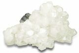 Glass-Clear Green Cubic Fluorite Crystals on Quartz - China #258447-1